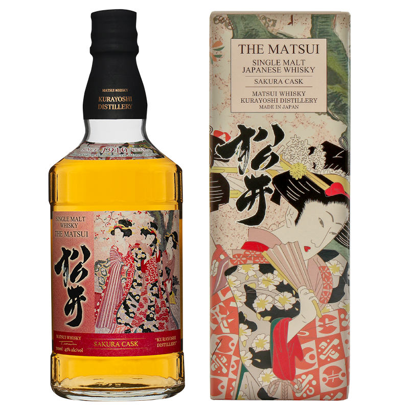 Matsui single malt whisky「Matsui Sakura Cask Limited design bottles for Duty-Free Shops」