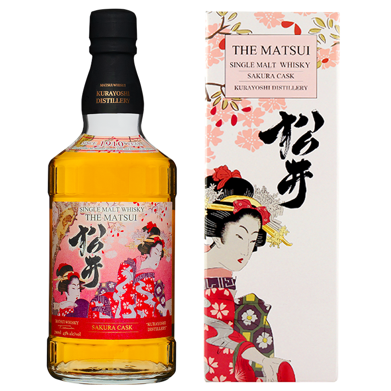 Matsui single malt whisky「Matsui Sakura Cask Limited design bottles for Overseas」